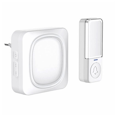 Zvonček bezdrôtový 230V 150m SOLIGHT 1L79 biely+nočné svetielko