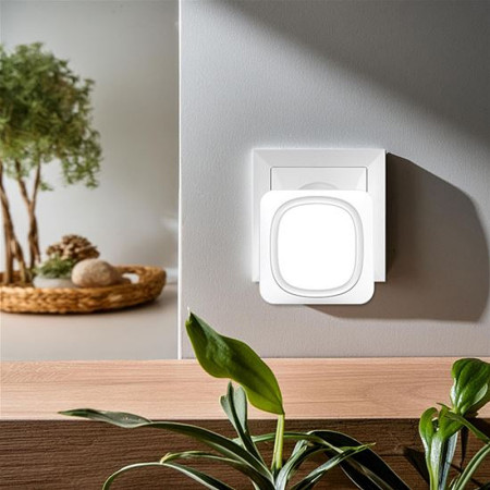 Zvonček bezdrôtový 230V 150m SOLIGHT 1L79 biely+nočné svetielko