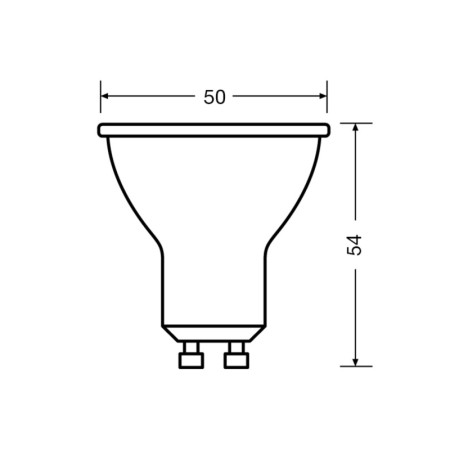 Žiarovka OSRAM LED LVPAR163560 GU10 2,8W/827 3balenie BASEPAR1650 60°