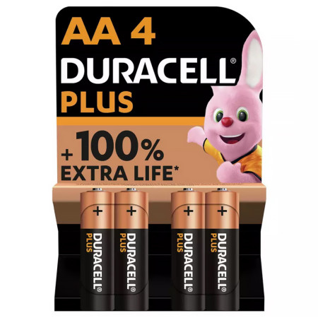 Batéria DURACELL LR06/AA PLUS 100% alkalická 4blister