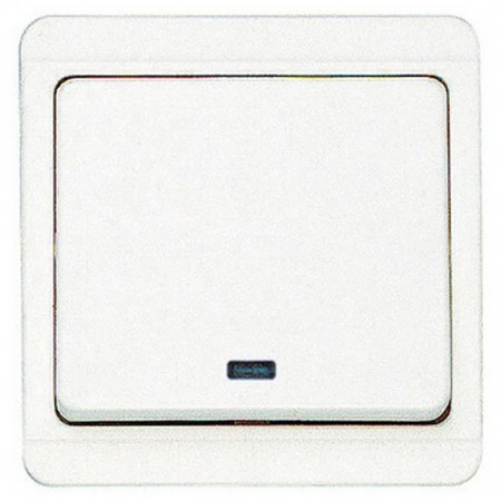 Vypínač jednopólový č.1 TESLA STANDARD 4FN57509.2101 biely so signálnou tlejivkou 1S