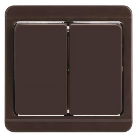 Vypínač č.5B (6+6) TESLA STANDARD 4FN57504.2116 hnedý