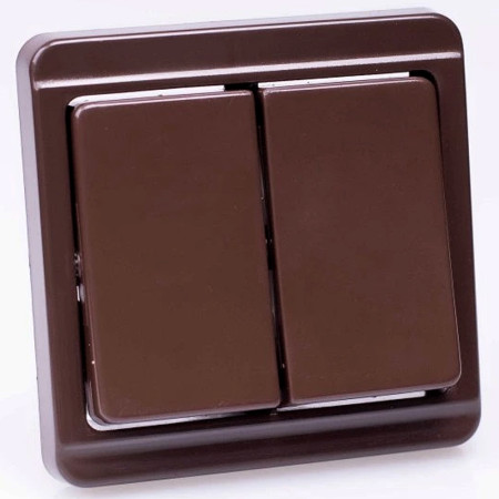 Vypínač č.5B (6+6) TESLA STANDARD 4FN57504.2116 hnedý