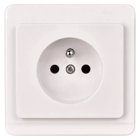 Jednozásuvka TESLA STANDARD 4FN15059.2101 biela