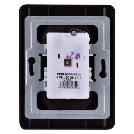 Dvojzásuvka TESLA STANDARD 4FN15098.2116 hnedá