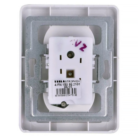 Dvojzásuvka TESLA STANDARD 4FN15098.2101 biela