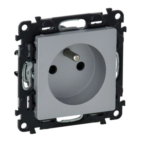 Jednozásuvka LEGRAND VALENA LIFE 753380 hliník