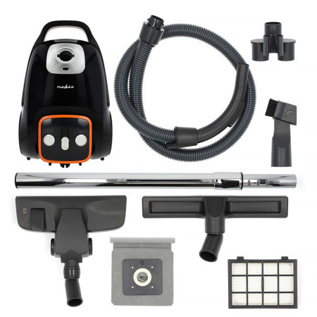 Vysávač podlahový NEDIS VCBG250GY 700W čierny 3L