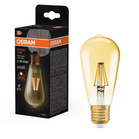 Žiarovka OSRAM LED Vintage 1906 E27 4W/824 FILAMENT GOLD EDISON