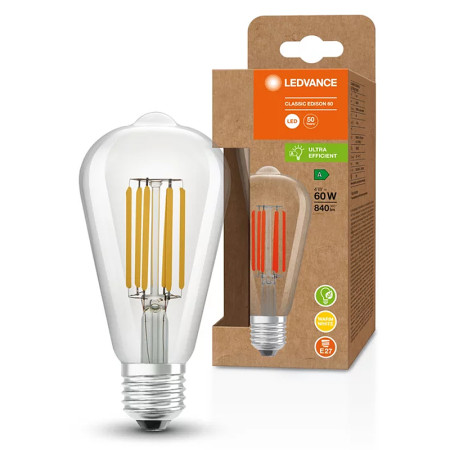 Žiarovka OSRAM LED E27 4W/830 FILAMENT EDISON60 ENERGY EFFICIENCY