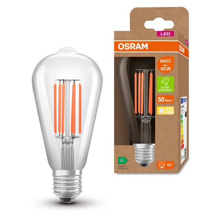 Žiarovka OSRAM LED E27 4W/830 FILAMENT EDISON60 ENERGY EFFICIENCY