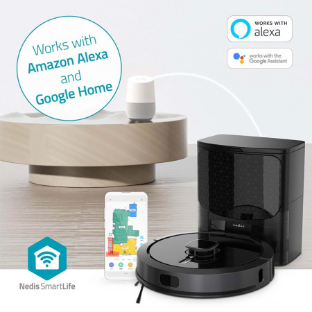 Vysávač robotický NEDIS WIFIVCL002CBK 3v1 Laserová navigácia
