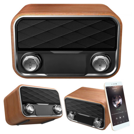 Rádio prenosné RHYTHM I10 BROWN retro