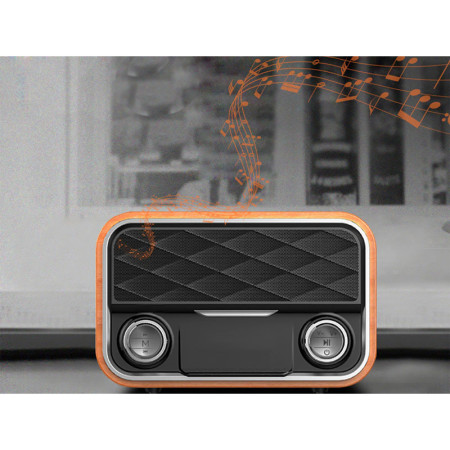 Rádio prenosné RHYTHM I10 BROWN retro