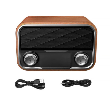 Rádio prenosné RHYTHM I10 BROWN retro