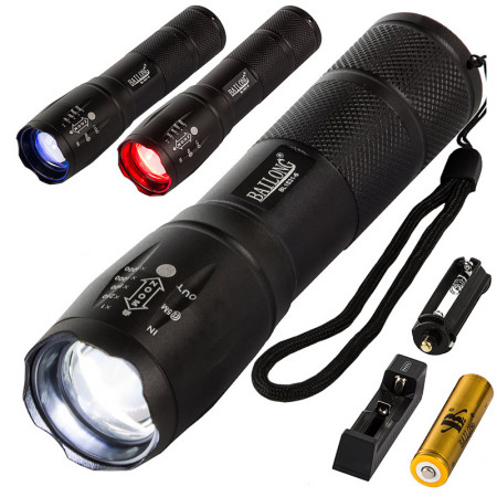 Svietidlo LED ACCU 500m+UV+RED BAILONG BL-1831 (WM26) CREE XPE Q3