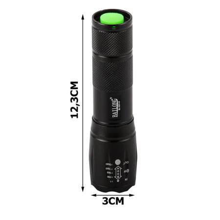 Svietidlo LED ACCU 500m+UV+RED BAILONG BL-1831 (WM26) CREE XPE Q3