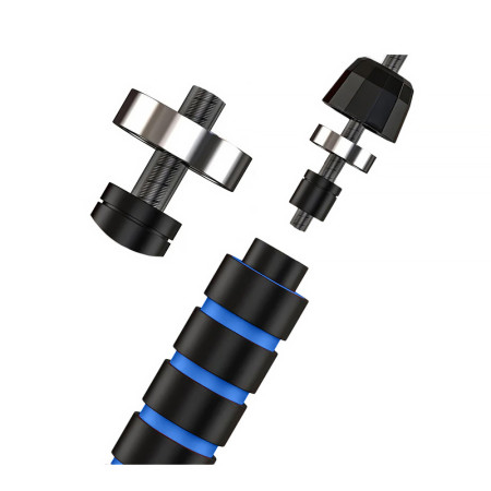 Švihadlo nastaviteľné čierno-modré 275cm s ložiskami CROSSFIT