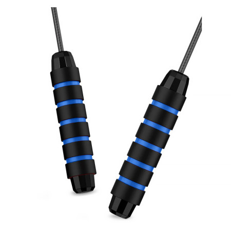 Švihadlo nastaviteľné čierno-modré 275cm s ložiskami CROSSFIT