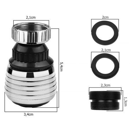 Perlátor na batériu 360°