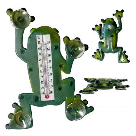 Teplomer analógový ŽABA vonkajší okenný s prísavkami (24x18cm)