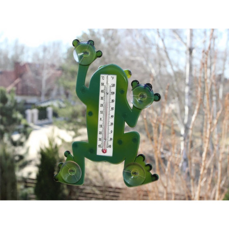 Teplomer analógový ŽABA vonkajší okenný s prísavkami (24x18cm)