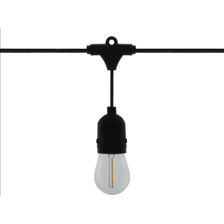 Reťaz visiaca LED WW 15ks 15m 24V IP44 ML15300 nadpájateľné (E27)