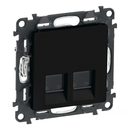 Dátová zásuvka 2xRJ45 Cat.6A STP LEGRAND VALENA LIFE 756349 čierna