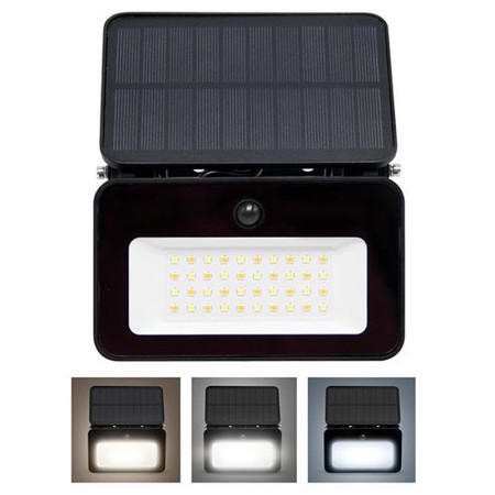Reflektor LED so solárnym panelom+PIR SOLIGHT WL913