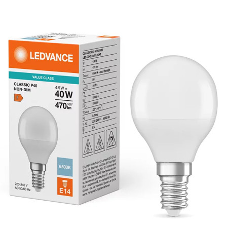 Žiarovka LEDVANCE LED CLP40 E14 4,9W/865 ilumka VC