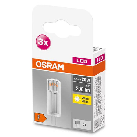 Žiarovka OSRAM LED G4 1,8W/827 LED BASEPIN20 3balenie