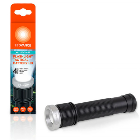 Svietidlo ručné LED 6xAAA 15W 1400lm LEDVANCE FLASHLIGHT TACTICAL BATERRY HB