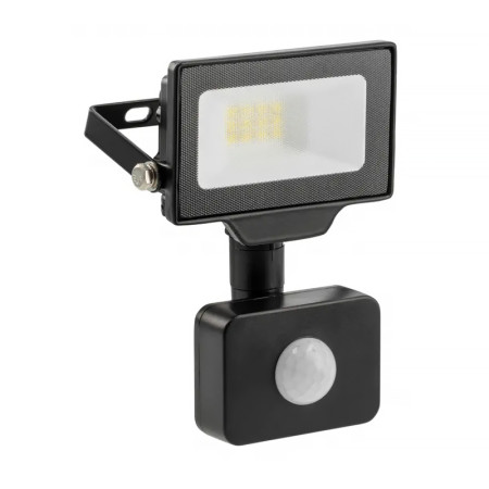 Reflektor LED 10W+PIR 4000K čierny IP65 G-TECH GT-GCR10W-40
