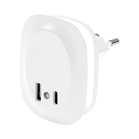 Svietidlo nočné LED LEDVANCE LUNETTA EDGE USBC+USBA súmrakový senzor biele