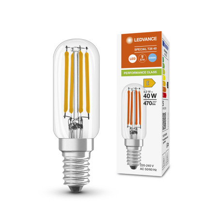 Žiarovka LEDVANCE LED T2640 E14 4,2W/827 FILAMENT digestorová
