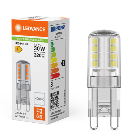 Žiarovka LEDVANCE LED PIN30 G9 2,6W/840 PMC