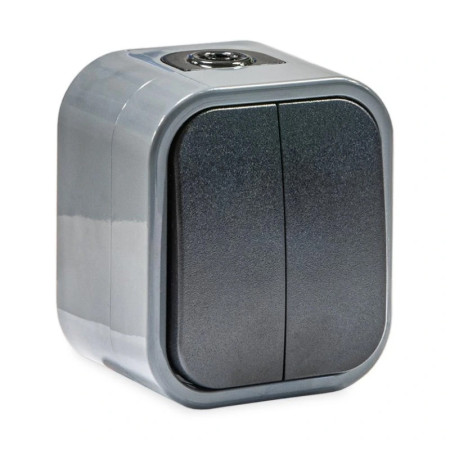 Vypínač č.5 VDT IP54 TIMEX WNT-2B2 čierno-sivý