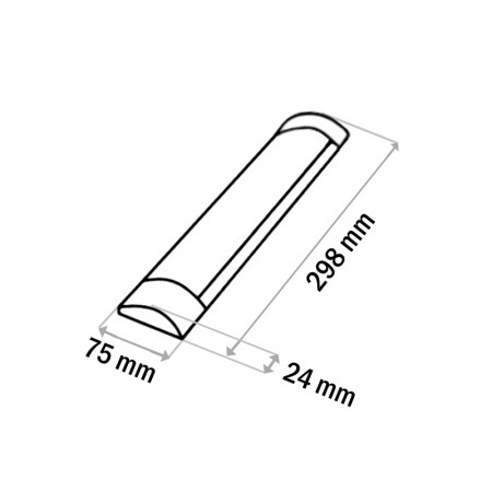 Svietidlo lineárne LED 30cm QTEC Q-31B 9W 4000K 720lm čierne
