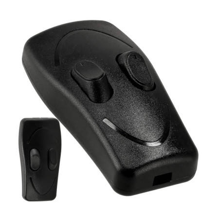 Vypínač medzišnúrový dvojitý 250V/3x1A čierny