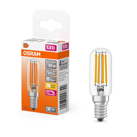 Žiarovka OSRAM LED T2640D E14 4,8W/827 FILAMENT digestorová DIM