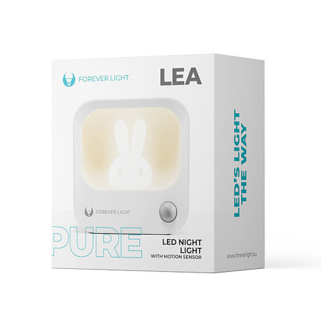 Svietidlo nočné LED FOREVER FLC-10 LEA zajačik ACCU s pohybovým senzorom