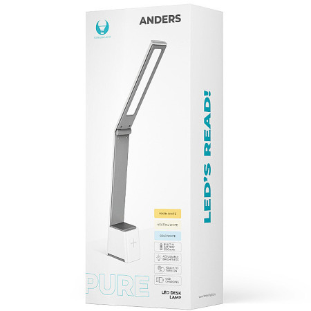 Lampa stolová LED 5W 3-6500K CCT nabíjateľná biela FOREVER FLB-110 ANDERS