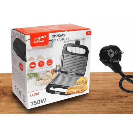 Gril kontaktný LTC LXOK1 Panini čierny 750W