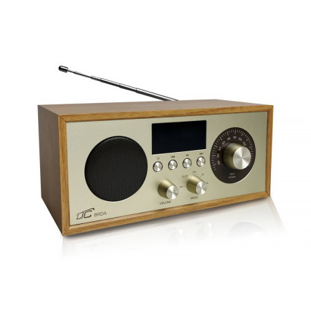 Rádio prenosné LTC LXLTC511BJ BRDA svetlohnedo-zlaté multimediálne +indukčná nabíjačka