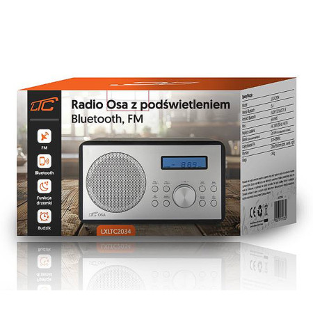 Rádio prenosné LTC LXLTC2034 s budíkom