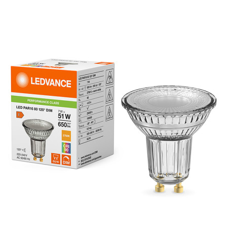 Žiarovka LEDVANCE LED PAR16D80120 GU10 7W/927 120° DIM PMC